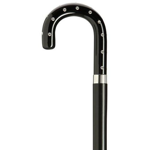 Lady Rhinestone Crook Walking Cane